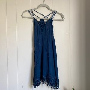 Free People, Slip/Dress, Navy blue with Flowers